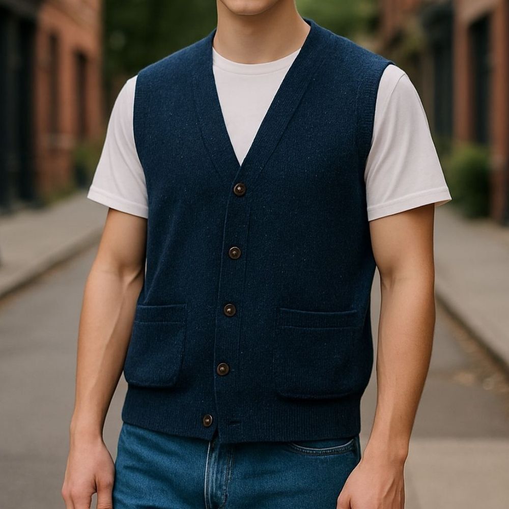 Vintage Pendleton wool vest men's Medium Academia preppy professor cabin flaw